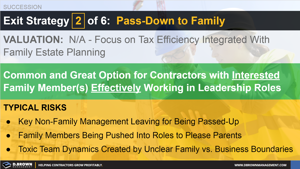 Contractor Exit Strategy 2 of 6: Pass Down to Family Thumbnail