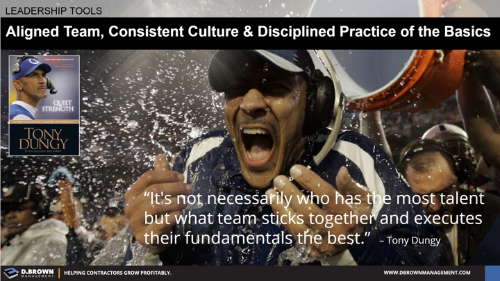 Quote: It's not necessarily who has the most talent but what team sticks together and executes their fundamentals the best. Tony Dungy