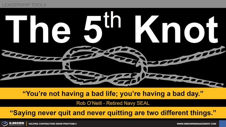 Quote: You're not having a bad life; you're having a bad day. Saying never quit and never quitting are two different things. Rob O'Neill retired Navy SEAL