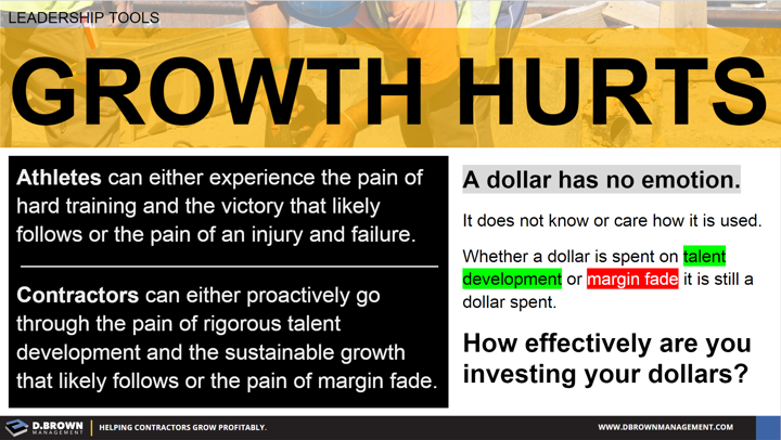 Leadership Tools: Growth Hurts. How effectively are you investing your dollars?